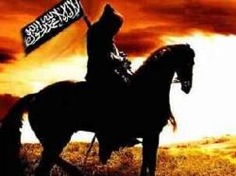 islamic flag with horse