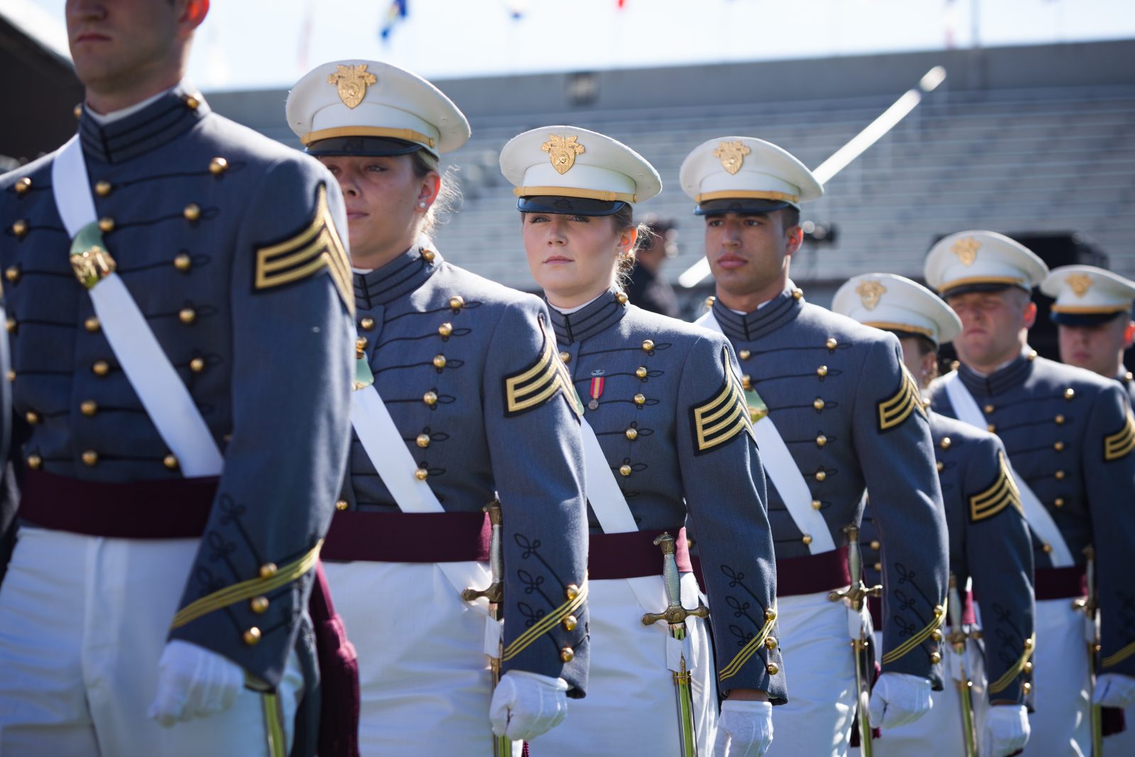 U.S. Military Academy cadets marching