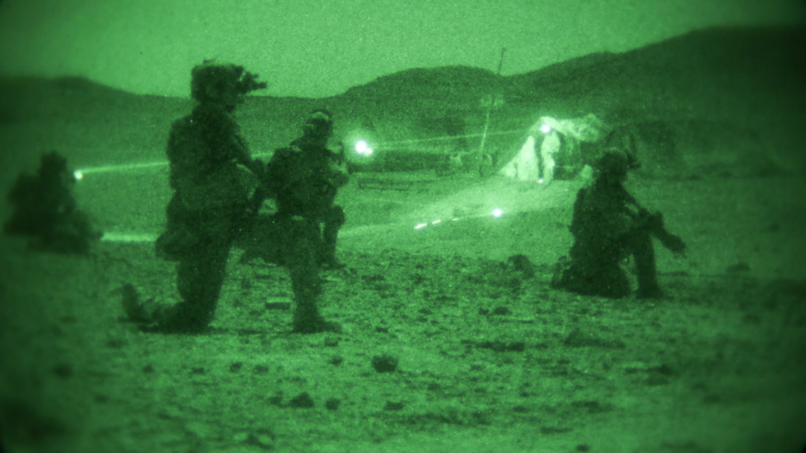 military operation at night