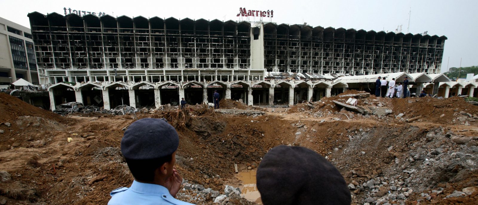 destruction at Marriott hotel