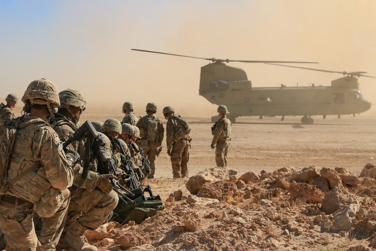 Soldiers in action in Afghanistan